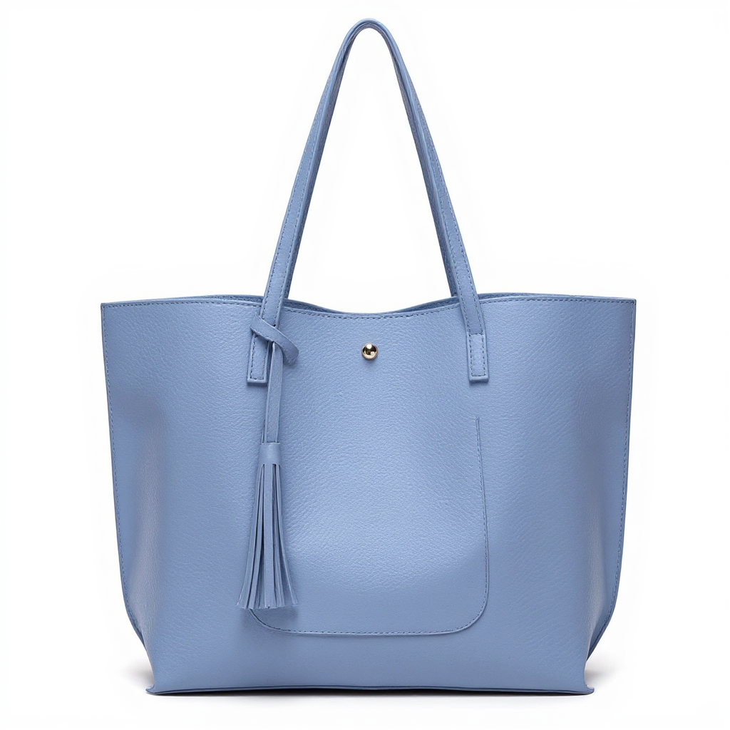 Lucia Tassel Tote Bag - Blauw