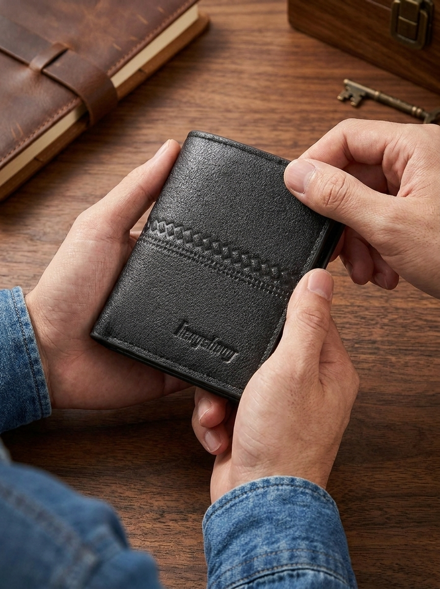 Le portefeuille en cuir